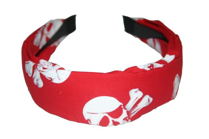 Cloth Pirate Skull and Crossbones Hair Band (Various Colours) - yellowjadda8