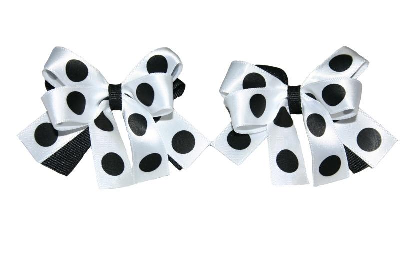 Spotty Ribbon Hair Bobbles (Various Colours) - yellowjadda8