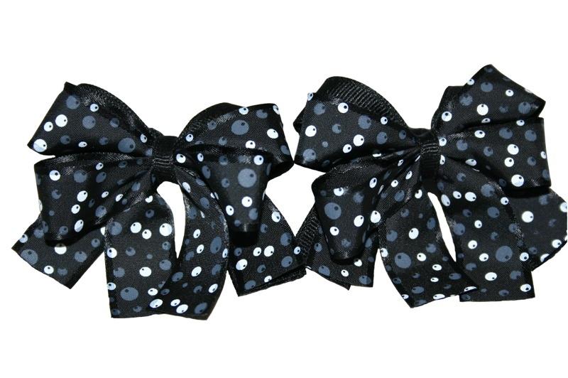 Spotty Ribbon Hair Bobbles (Various Colours) - yellowjadda8
