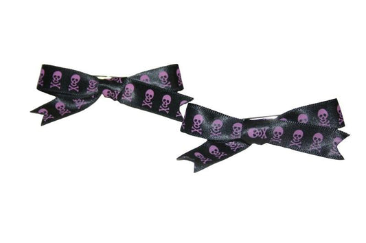 Skull and Crossbones Hair Clips (Various Colours) - yellowjadda8