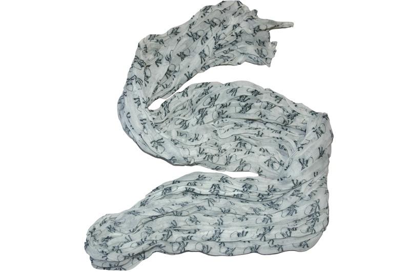 Crinkled Skull and Crossbones Scarf (Various Colours) - yellowjadda8