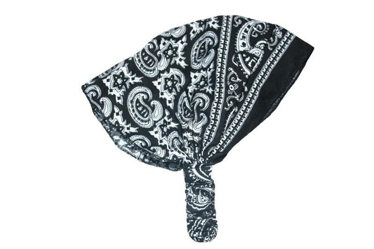 Black Patterned Elastic Bandana - yellowjadda8