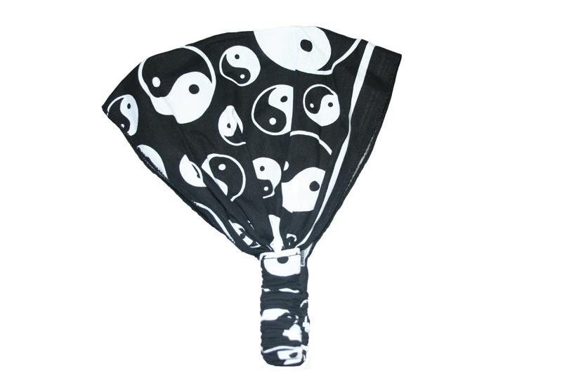 Black Ying and Yang Elastic Bandana - yellowjadda8