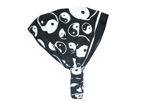Black Ying and Yang Elastic Bandana - yellowjadda8