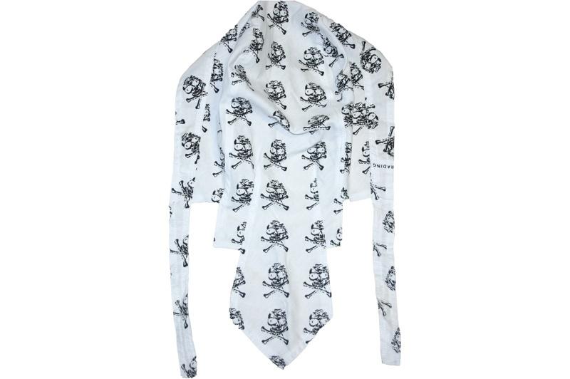 White Skull and Crossbones Zandana - yellowjadda8
