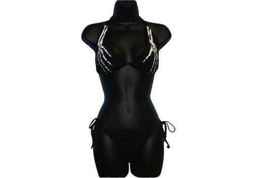 Skeleton Hand Print Bikini - yellowjadda8
