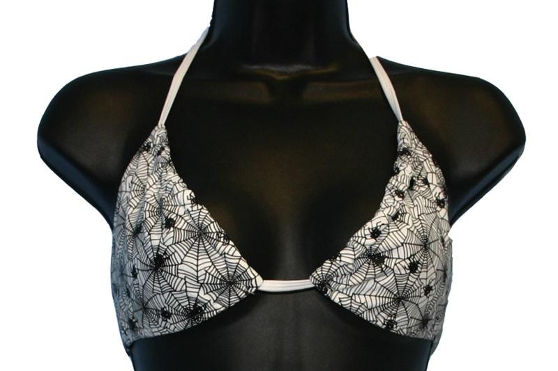 White Spiderweb Print Bikini - yellowjadda8