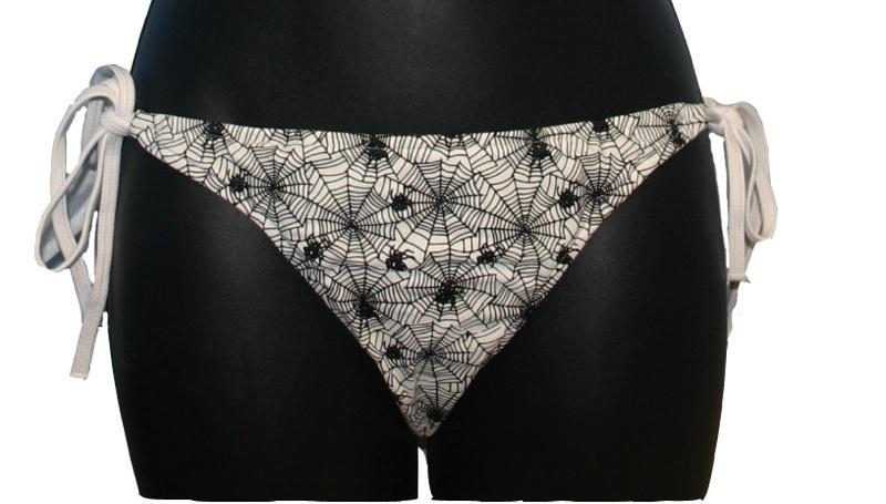 White Spiderweb Print Bikini - yellowjadda8