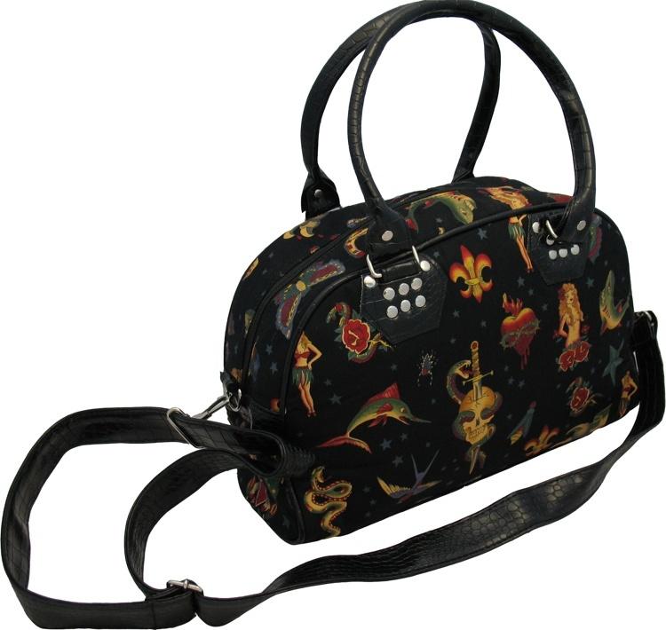 Large Tattoo Motif Bag (Various Colours) - yellowjadda8