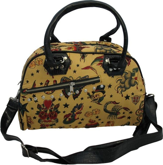 Large Tattoo Motif Bag (Various Colours) - yellowjadda8