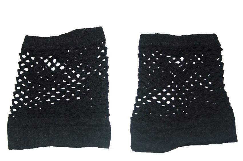 Black Fishnet Fingerless Gloves - yellowjadda8