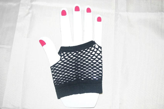 Black Fishnet Fingerless Gloves - yellowjadda8