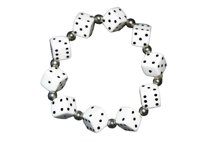 Thick Dice Bracelet (Various Colours) - yellowjadda8