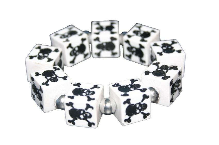 Thick Skull Bracelet (Various Colours) - yellowjadda8