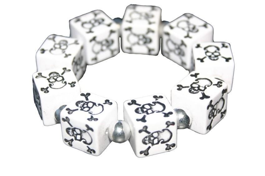 Thick Skull Bracelet (Various Colours) - yellowjadda8