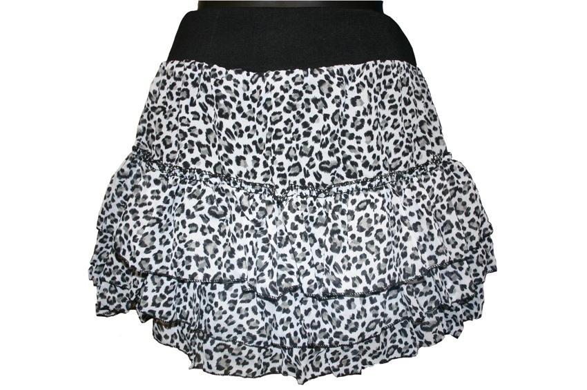 Leopard Print Tiered Mini Skirt - yellowjadda8