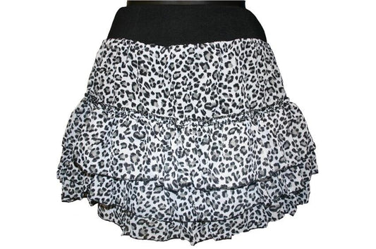 Leopard Print Tiered Mini Skirt - yellowjadda8