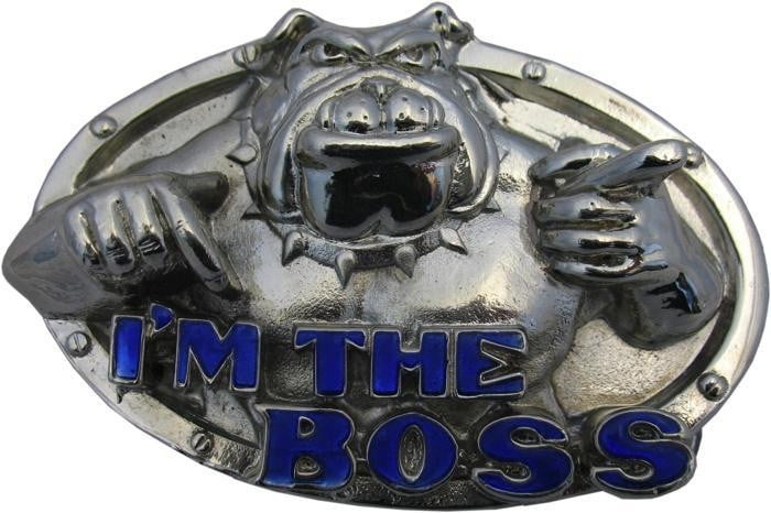 Belt Buckle - Silver Bulldog "Boss" - yellowjadda8