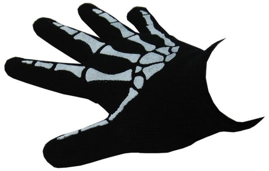 Black Gloves with Skeleton Design - yellowjadda8