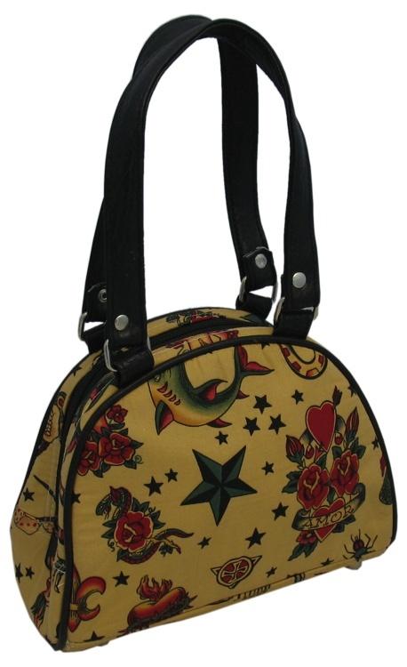 Small Tattoo Motif Bag (Various Colours) - yellowjadda8