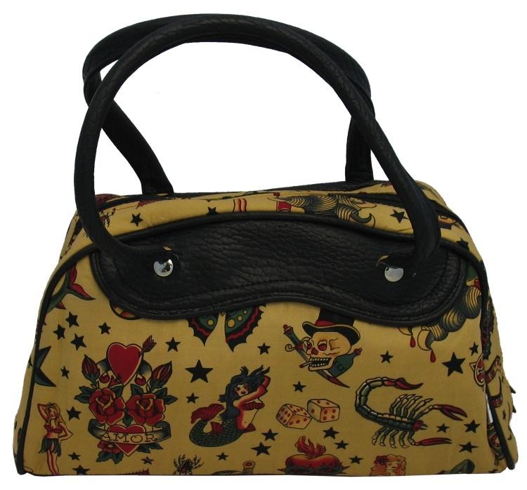 Medium Tattoo Motif Bag (Various Colours) - yellowjadda8