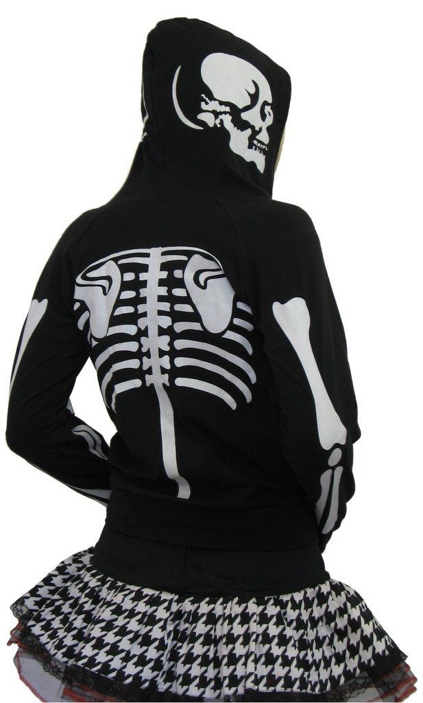 Skeleton Black Hoody - yellowjadda8