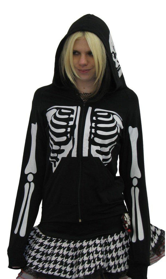 Skeleton Black Hoody - yellowjadda8